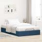 Preview: Ottoman-Bett ohne Matratze Blau 120x200 cm Stoff