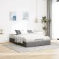 Preview: Ottoman-Bett ohne Matratze Dunkelgrau 140x190 cm Stoff