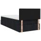 Preview: Ottoman-Bett mit Matratze Schwarz 80x200 cm Stoff