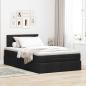 Preview: Ottoman-Bett mit Matratze Schwarz 120x200 cm Stoff