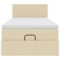 Preview: Ottoman-Bett mit Matratze Creme 80x200 cm Stoff