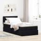 Preview: Ottoman-Bett mit Matratze Schwarz 100x200 cm Samt