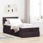 Preview: Ottoman-Bett mit Matratze Dunkelbraun 80x200 cm Stoff