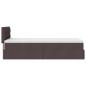 Preview: Ottoman-Bett mit Matratze Dunkelbraun 80x200 cm Stoff