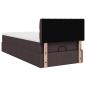 Preview: Ottoman-Bett mit Matratze Dunkelbraun 80x200 cm Stoff