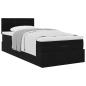 Preview: Ottoman-Bett mit Matratze Schwarz 90x200 cm Samt