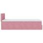 Preview: Ottoman-Bett mit Matratze Rosa 100x200 cm Samt