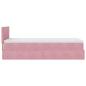 Preview: Ottoman-Bett mit Matratze Rosa 100x200 cm Samt