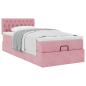 Preview: Ottoman-Bett mit Matratze Rosa 100x200 cm Samt