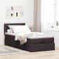 Preview: Ottoman-Bett mit Matratze Dunkelbraun 90x200 cm Stoff