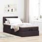 Preview: Ottoman-Bett mit Matratze Dunkelbraun 80x200 cm Stoff