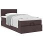 Preview: Ottoman-Bett mit Matratze Dunkelbraun 80x200 cm Stoff