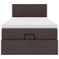 Preview: Ottoman-Bett mit Matratze Dunkelbraun 80x200 cm Stoff