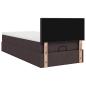 Preview: Ottoman-Bett mit Matratze Dunkelbraun 80x200 cm Stoff