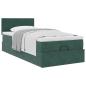 Preview: Ottoman-Bett mit Matratze Dunkelgrün 90x200 cm Samt