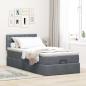 Preview: Ottoman-Bett mit Matratze Dunkelgrau 100x200 cm Samt