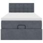 Preview: Ottoman-Bett mit Matratze Dunkelgrau 100x200 cm Samt