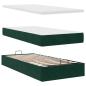 Preview: Ottoman-Bett mit Matratzen Dunkelgrün 200x200 cm Samt