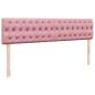 Preview: Ottoman-Bett mit Matratzen Rosa 200x200 cm Samt