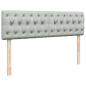 Preview: Ottoman-Bett mit Matratzen Hellgrau 160x200 cm Samt
