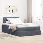 Preview: Ottoman-Bett mit Matratze Dunkelgrau 120x190 cm Samt