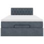 Preview: Ottoman-Bett mit Matratze Dunkelgrau 120x190 cm Samt