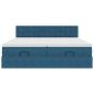 Preview: Ottoman-Bett mit Matratzen Dunkelblau 200x200 cm Samt