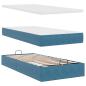 Preview: Ottoman-Bett mit Matratzen Dunkelblau 200x200 cm Samt