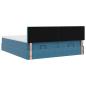 Preview: Ottoman-Bett mit Matratzen Dunkelblau 200x200 cm Samt