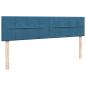Preview: Ottoman-Bett mit Matratzen Dunkelblau 200x200 cm Samt
