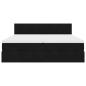 Preview: Ottoman-Bett mit Matratzen Schwarz 160x200 cm Samt