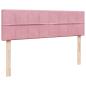 Preview: Ottoman-Bett mit Matratzen Rosa 160x200 cm Samt