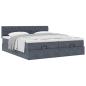 Preview: Ottoman-Bett mit Matratzen Dunkelgrau 200x200 cm Samt