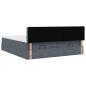 Preview: Ottoman-Bett mit Matratzen Dunkelgrau 200x200 cm Samt