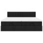 Preview: Ottoman-Bett mit Matratzen Schwarz 160x200 cm Stoff