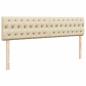 Preview: Ottoman-Bett mit Matratzen Creme 200x200 cm Stoff