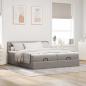 Preview: Ottoman-Bett mit Matratzen Taupe 180x200 cm Stoff