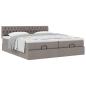 Preview: Ottoman-Bett mit Matratzen Taupe 180x200 cm Stoff