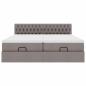 Preview: Ottoman-Bett mit Matratzen Taupe 180x200 cm Stoff