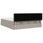 Preview: Ottoman-Bett mit Matratzen Taupe 180x200 cm Stoff