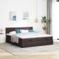 Preview: Ottoman-Bett mit Matratzen Dunkelbraun 200x200 cm Stoff
