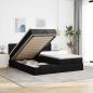 Preview: ARDEBO.de - Ottoman-Bett mit Matratzen Schwarz 160x200 cm Stoff