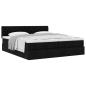 Preview: Ottoman-Bett mit Matratzen Schwarz 160x200 cm Stoff