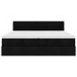 Preview: Ottoman-Bett mit Matratzen Schwarz 160x200 cm Stoff