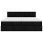 Preview: Ottoman-Bett mit Matratzen Schwarz 180x200 cm Stoff