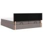 Preview: Ottoman-Bett mit Matratzen Taupe 180x200 cm Stoff
