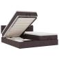 Preview: Ottoman-Bett mit Matratzen Dunkelbraun 200x200 cm Stoff