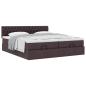 Preview: Ottoman-Bett mit Matratzen Dunkelbraun 200x200 cm Stoff