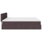 Preview: Ottoman-Bett mit Matratzen Dunkelbraun 200x200 cm Stoff