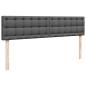 Preview: Ottoman-Bett mit Matratzen Dunkelgrau 200x200 cm Stoff
